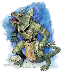 A typical lizard man of Faerûn.