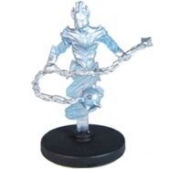 A miniature of an air elemental myrmidon from the Rage of Demons set.