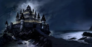 Candlekeep at night again.