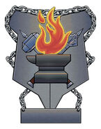 An anvil on a coat of arms