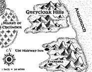 A map showing the location of the Halfway Inn.