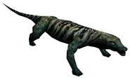 A gila monster, a model from the cancelled Baldur's Gate III: The Black Hound.