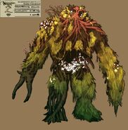 Concept art of a shambling mound from Neverwinter Nights 2.