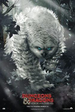 A poster featuring Doric's owlbear form.