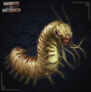 A depiction of a carrion crawler from Warriors of Waterdeep.