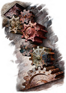 Complex mechanical traps and other devices required extensive gear assemblies.