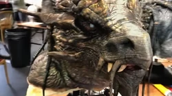 An animatronic model of the gold dragon Palarandusk.