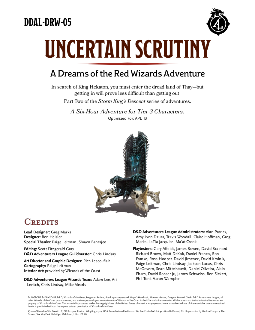 Uncertain Scrutiny, Forgotten Realms Wiki