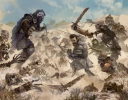 Skeletal Swarming AFR.jpg (692 KB) Skeletons swarming a band of adventurers.