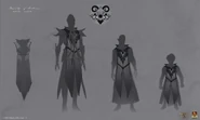 Society's scholar outfits concept art.