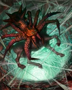 Spider AFR.jpg (169 KB) A giant spider with a horse caught in its web.