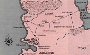 Map of Thesk, c. 1367 DR