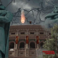 Simon casting shield against Sofina's meteor.