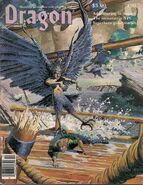 A harpy on the cover of Dragon magazine 90.