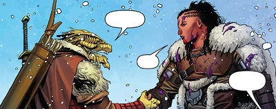 Saarvin and his adventuring companion .