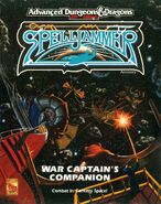 A neogi deathspider is among the many spelljammers shown in an epic space battle on the cover of War Captain's Companion.