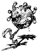 An exceptionally menacing and enthusiastic beholder with their multitool.