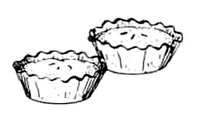 A pair of tarts.