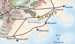 Map of Sembia, circa 1372 DR.