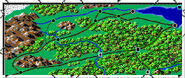 The map of the Dalelands from Curse of the Azure Bonds (game).