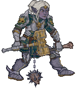 Minthara in a set of Myrkulyte Reaper's Embrace armor.