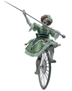 A carrionette with a silver needle.