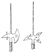 A Pole axe and a small halberd