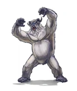 A yeti, concept art for Doom of Icewind Dale.