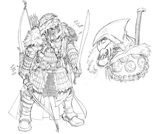 Concept art of Saarvin, by Max Dunbar.