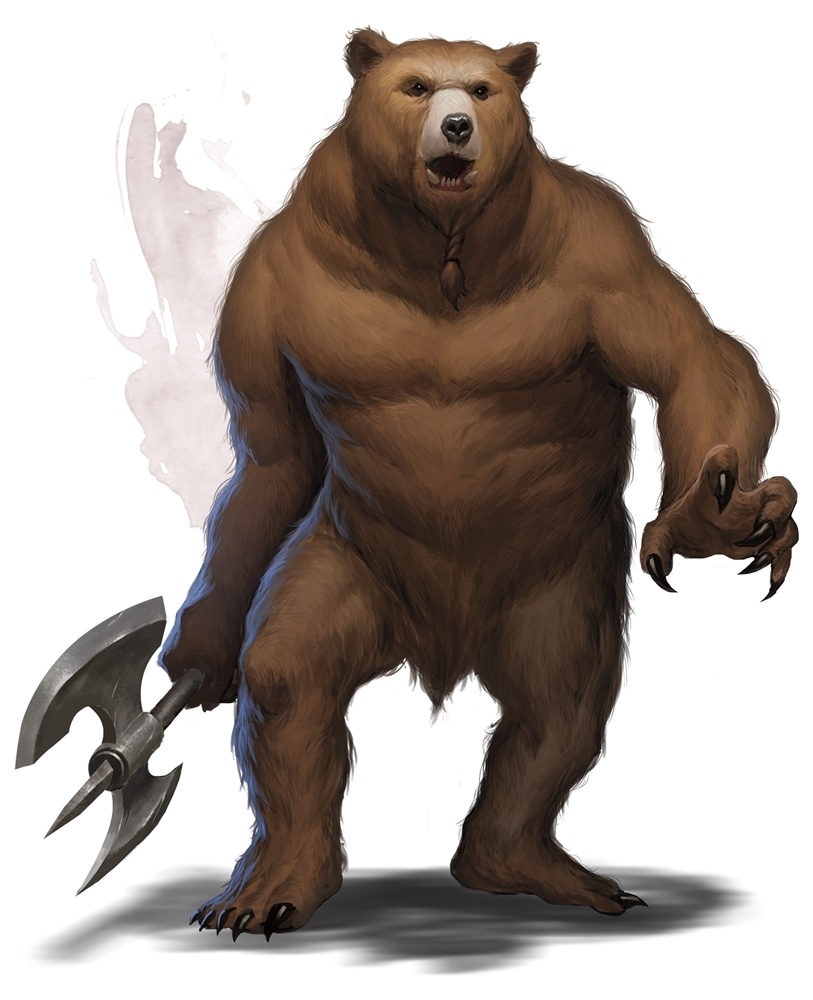 Werebears were lycanthropic shapeshifters able to transform into a bipedal ...