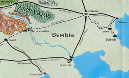 Map of eastern Sembia, circa 1367 DR.