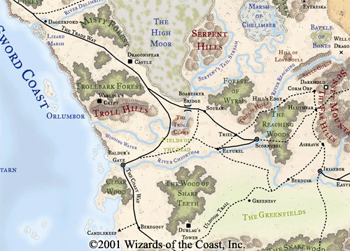 map of faerun 5th edition