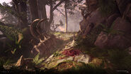 Giant bones and fresh gore in the jungles of Chult.