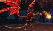 A red dragon dracolich from Dungeons & Dragons Online.
