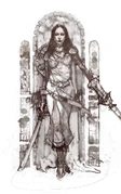 May Farrow[speculation], concept art by Vance Kovacs.