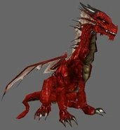 A red dragon from the Neverwinter Nights game editor.