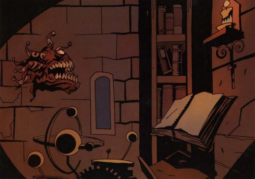 A beholder mage in its sanctum.