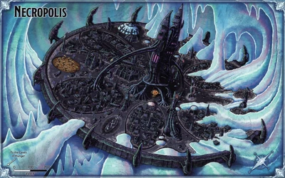 The Necropolis.png (1.67 MB) An overhead view of Ythryn and its layout circa 1489 DR, by Stacy Allan and Will Doyle.