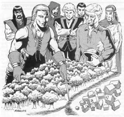 The Vipers plot a raid in the battle room.