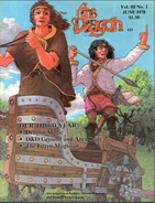 Some men ride in a chariot on the cover of The Dragon #15.