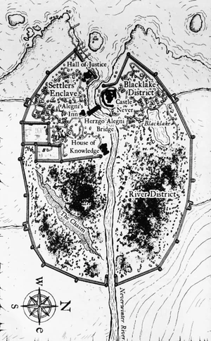 A map of Neverwinter from twelve years following the eruption.