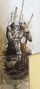 An ettin pondering.