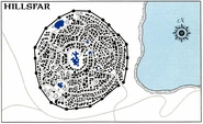 A map of Hillsfar in 1358 DR.