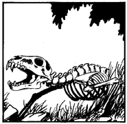 A reanimated skeletal animal.