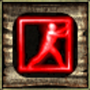 The symbol of the hold person spell from Icewind Dale II.