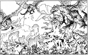 Wreathe blue dragon attack