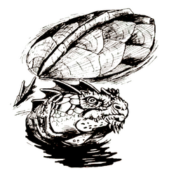 A dragon turtle from 2nd edition, by Jim Holloway.