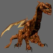 A Copper dragon in the game editor of Neverwinter Nights.