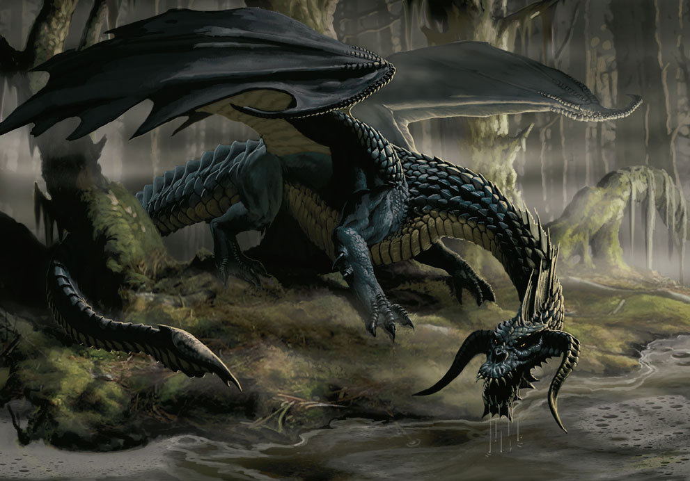 cool black dragons