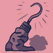 A pirate's hook hand.